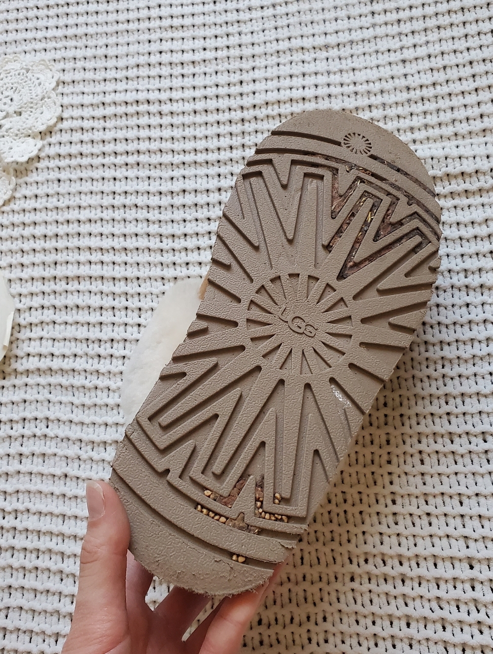 UGG Women's Funkette slippers in the Chestnut color - Picture 10 of 11